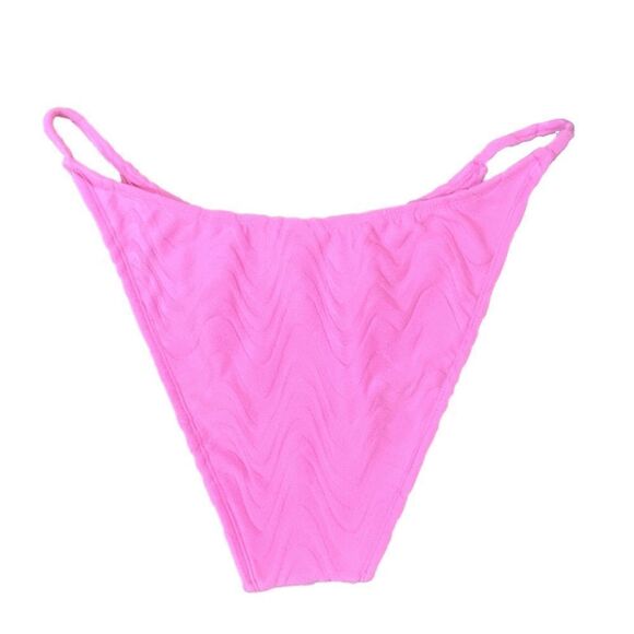 Wild Fable Wavy Textured Pink Bikini Bottoms, Size L, NWT - Picture 2 of 8